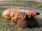 The final bench, sitting proudly at the side of the road