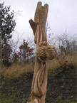 The finished carving from the rear