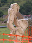 Roughed mother and baby carving