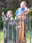 The finished rabbit gets much love and attention from a few of the pupils