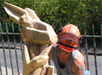 A carving of a Rabbit
